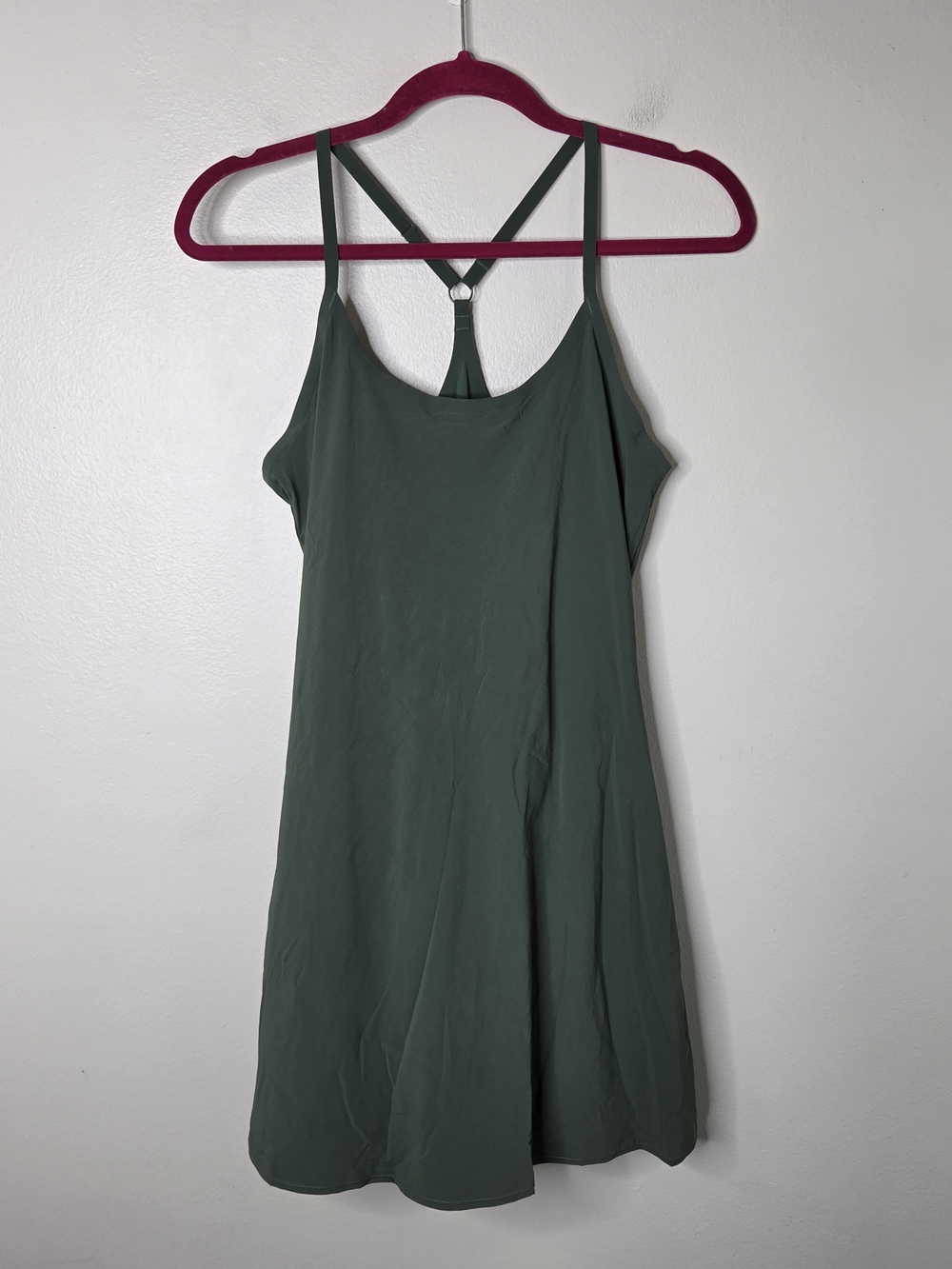 Outdoor Voices Women’s The Exercise Olive Green Strappy Dress